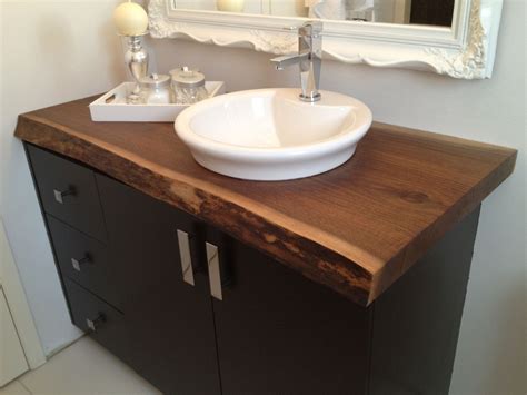 Hand Made Live Edge Black Walnut Bathroom Countertop By Bois And Design