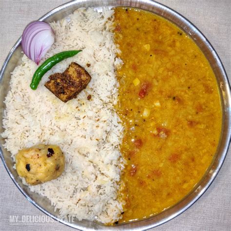 This Is A Popular Lunch Meal In India Which Is Dal Chawallentil And