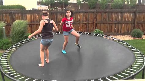 Girls Jumping On Trampoline Youtube