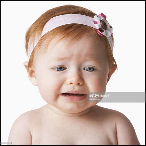 Portrait Of Baby Girl Crying Studio Shot High Res Stock Photo Getty