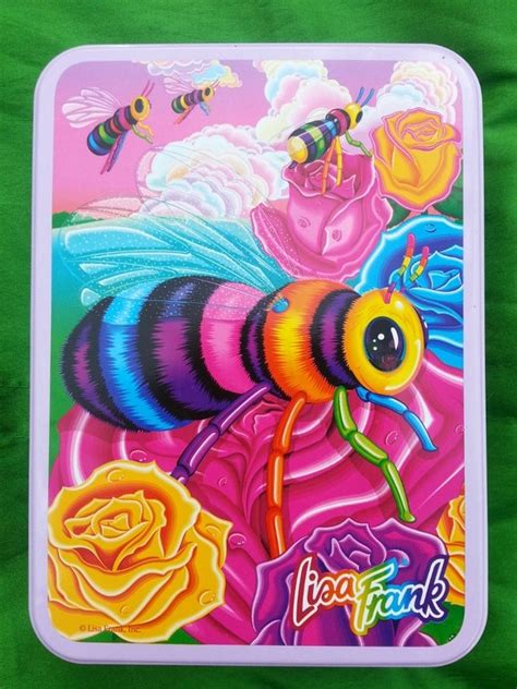 Lisa Frank Vintage Bees And Roses Tin With Stickers By Samichan8