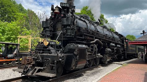 4k Western Maryland Scenic Railroad 1309 Steam Train Youtube