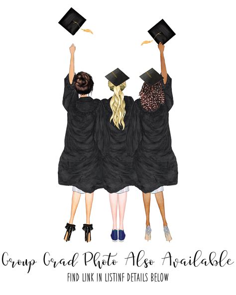 Graduation Illustration Graduation Print Customized Grad Etsy