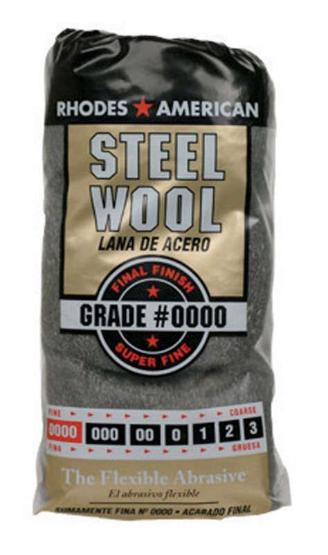 Rhodes American 0000 Grade Super Fine Steel Wool Pad 12 Pk Ace Hardware