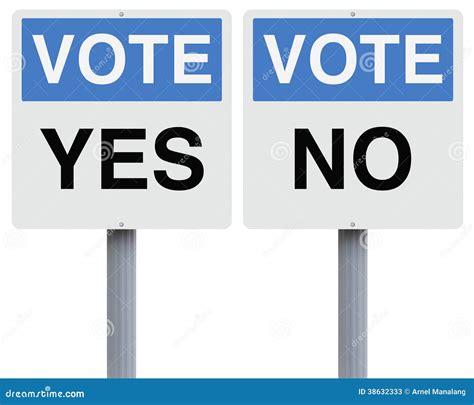 Vote Yes Or No Stock Photos Image 38632333