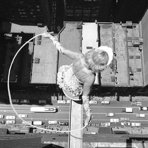 Vintage Sky Dancer Betty Fox Jumps Rope On A Small Platform That Is