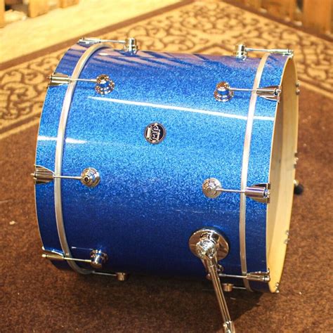 Dw Performance Blue Sparkle Bass Drum 16x20 Ebay