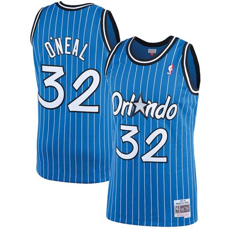 Mitchell And Ness Shaquille Oneal Orlando Magic Blue 1994 95 Hardwood