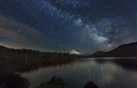 Milky Way Over Lost Lake Mt Hood Nf Or At Sunset The Sk Flickr
