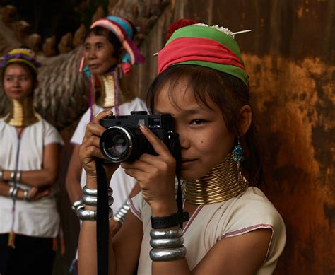 The Kayan Kayan The Long Neck Tribe Holding A Leica M9p Flickr