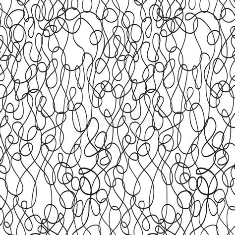 Continuous Wavy Lines Seamless Pattern Stock Vector Illustration Of