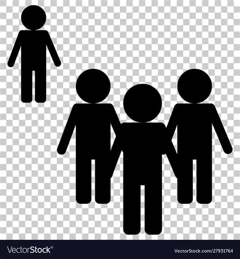 Image A Crowd People And One Person Royalty Free Vector