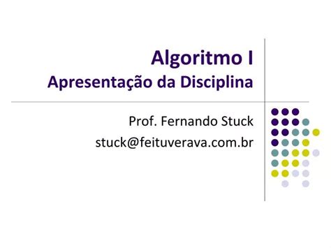 Ppt Algoritmo I Apresenta O Da Disciplina Powerpoint Presentation Id