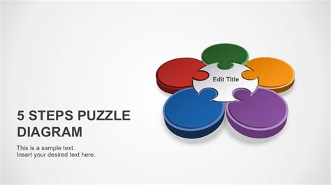 Free 5 Steps Puzzle Diagram For PowerPoint