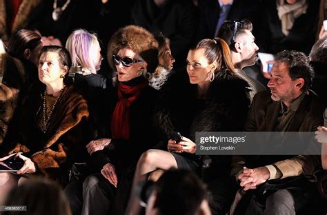 carmen dell orefice and carol alt attends the dennis basso fashion news photo getty images