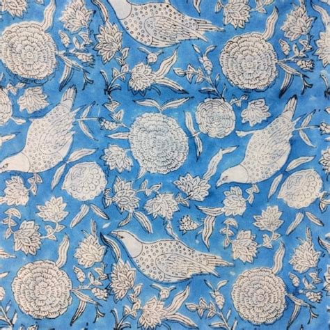 100 Cotton Indian Hand Block Print Fabric Jaipur Sanganer Etsy