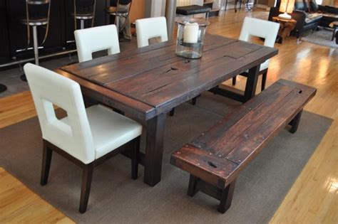 20 Collection Of Dark Solid Wood Dining Tables Dining Room Ideas