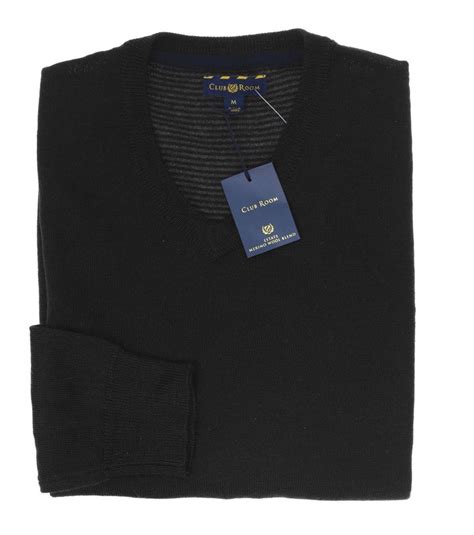 Club Room Mens New 75 Merino Wool Blend V Neck Sweater Shirt S M L Xl