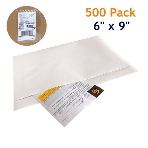 500 6x9 Clear Packing List Mailing Pouches Shipping Enclosed Envelopes