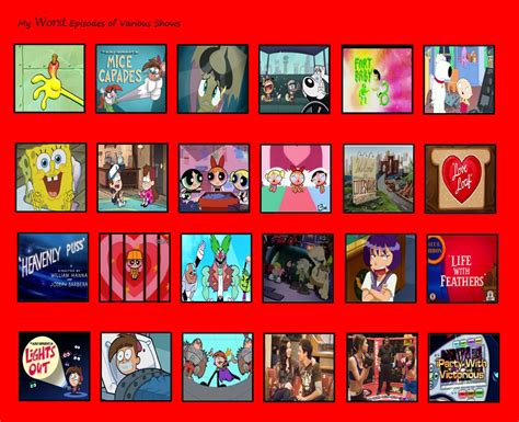 My Most Worst Episodes From Various Tv Series By Toongirl18 On Deviantart