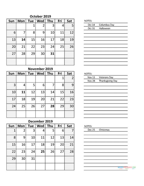 Free 2020 calendars that you can download, customize, and print. Catch 3 Month 2020 Quarterly Calendar With Holidays ...