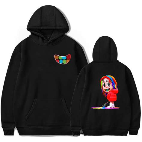6ix9ine cartoon hoodie men hooded sweatshirt hip hop rapper tekashi 69 streetwear sweatershirts