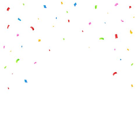 Realistic Confetti Png Falling Background Free Simple Tinsel Vector