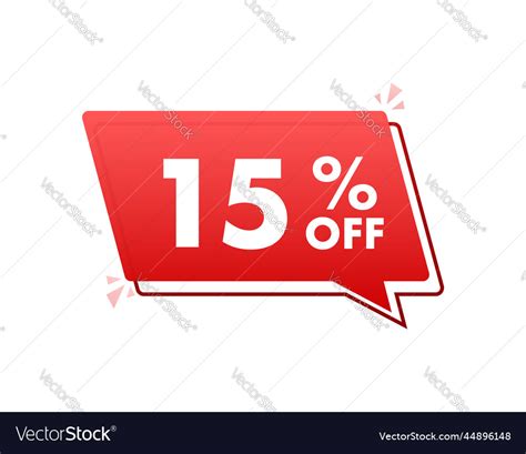 15 Percent Off Sale Discount Banner With Megaphone