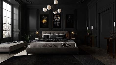 Black Bedroom On Behance Luxury Bedroom Master Black Bedroom Large