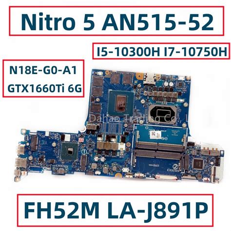Fh52m La J891p For Acer Nitro 5 An515 52 Laptop Motherboard With I5
