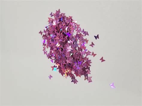Holographic Purple Butterflies Custom Glitter Mix 12 Oz Solvent