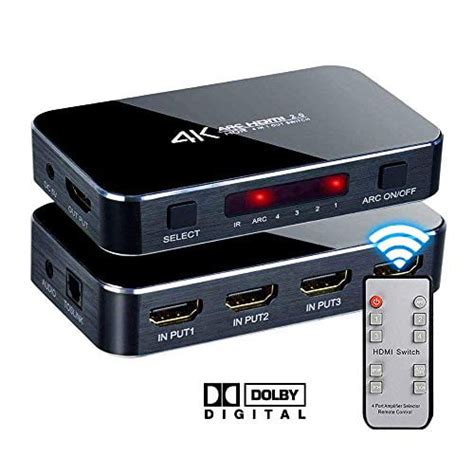 Hdmi Switch 4x1 With Audio Extractor 4k60hz Ultra Hd Hdmi Switcher