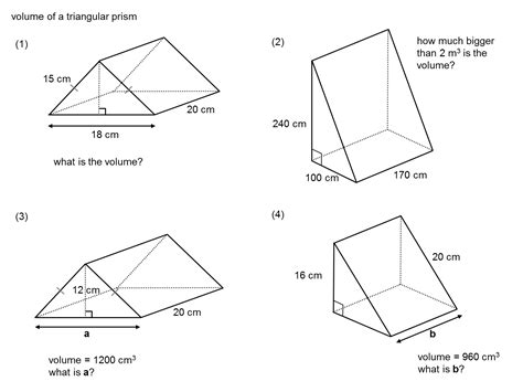 Volume Of Triangular Prism Worksheet Nipodvault