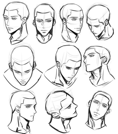 anime male head reference cool drawings anime drawings drawing tutorial character drawing art