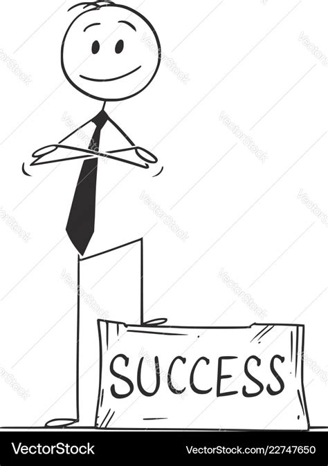 Cartoon Of Confident Man Or Businessman Standing Vector Image