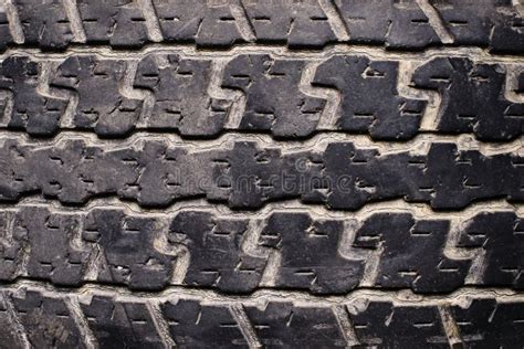 The Texture Of The Used Rubber Tire Car Tire Tread Pattern Stock Photo