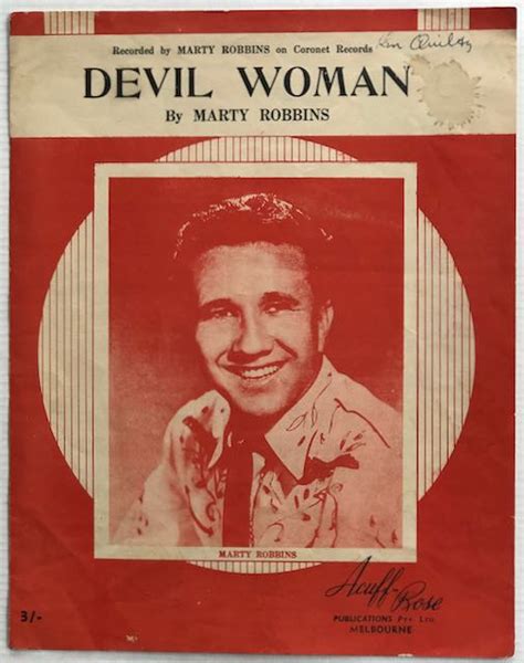 Devil Woman By Robbins Marty Sheet Music Lost And Found Books