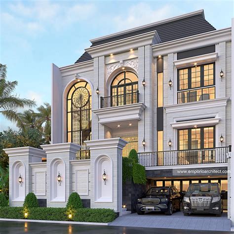 Desain Rumah Klasik 3 Lantai Ibu Krt 1350 Surabaya