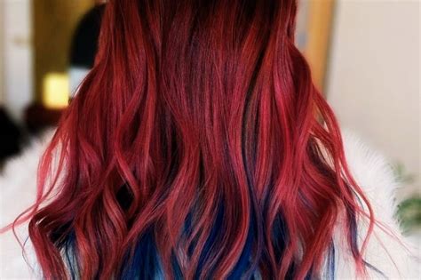 Red And Blue Hair How To Dye Red Hair Blue Blue Hair Red And Both