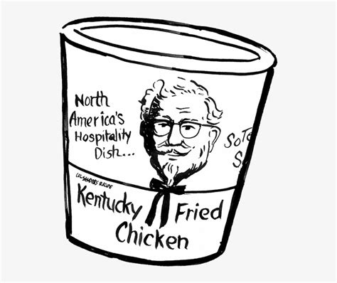 Collection Of Kfc Bucket Drawing Kfc Chicken Clipart Black And