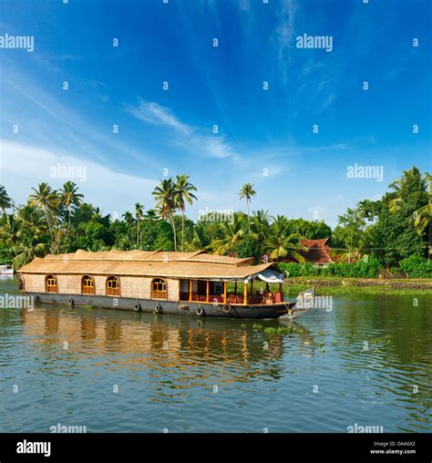 Houseboat On Kerala Backwaters Kerala India Stock Photo Alamy