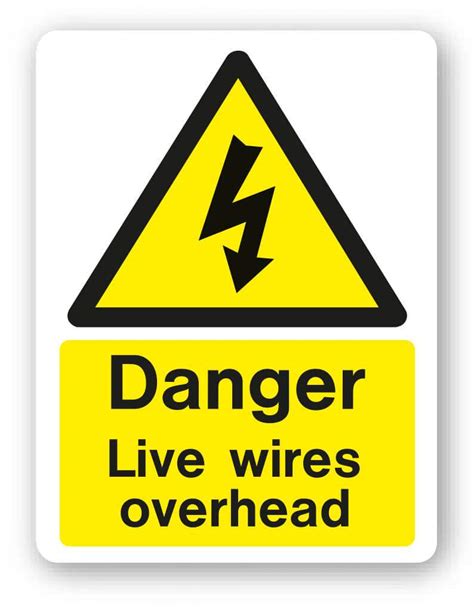 Danger Live Wires Overhead Sign Farm Signs