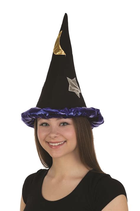Velvet Wizard Hat Merlin Warlock Sorcerer Medieval Wizardry Costume
