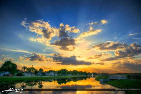 St Cloud Florida Sunset Lakefront Park Along Lakeshore Blvd Royal