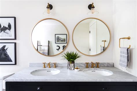 #bathroom mirrors #room #bathroom accessories #little extra #bathroom #towel rail #bath towels #little extra personality. Bathroom Mirrors are Going Full Circle — Fox Homes