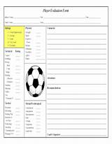 Soccer Evaluation Form Pictures