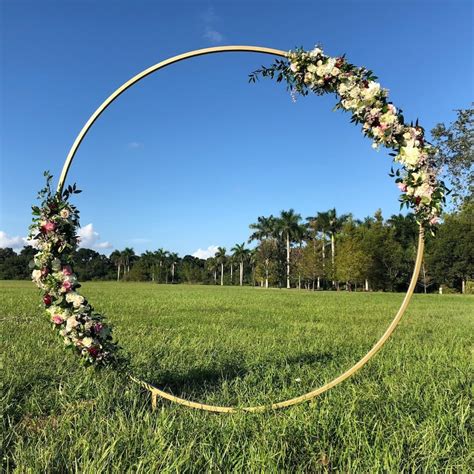 Round Wedding Arch Circle Wedding Arch White Wedding Arch Etsy