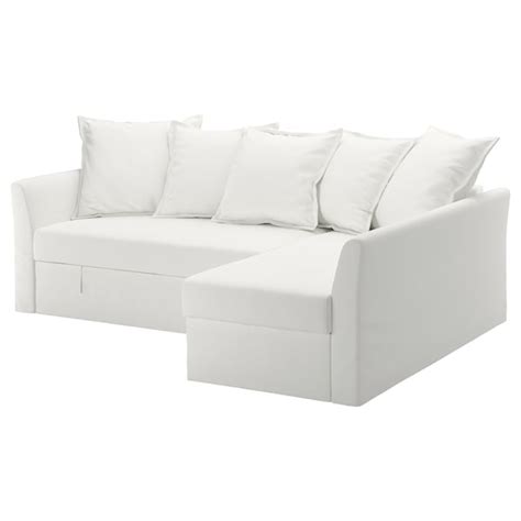 Some of the more modern designs have a deeper seat so if you like deep seats, get that. HOLMSUND Corner sofa-bed - Gräsbo white - IKEA