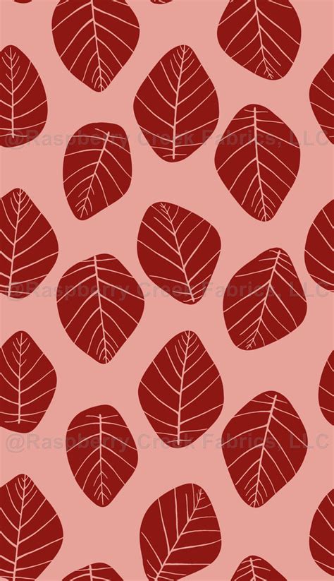 Monochromatic Reds Ulu Breadfruit Leaf Christmas Raspberry Creek Fabrics