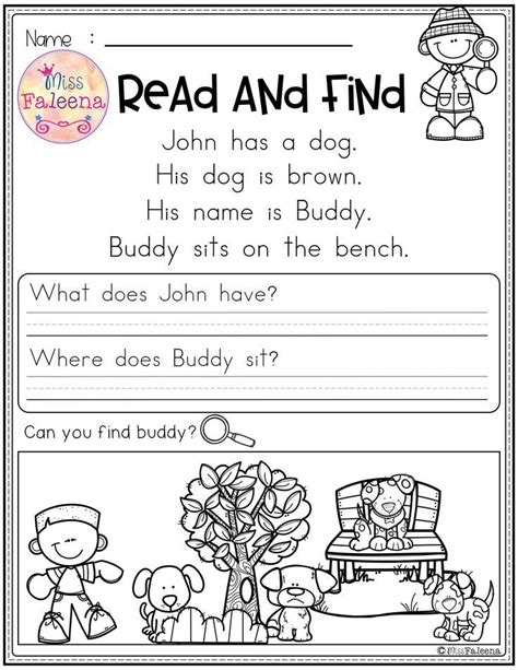 Printable Reading For Kindergarten